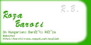 roza baroti business card